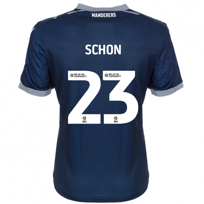 Danxen Donna Maglia Szabolcs Schön #23 Blu Navy Grigio Kit Gara Away 2025/26 Maglietta