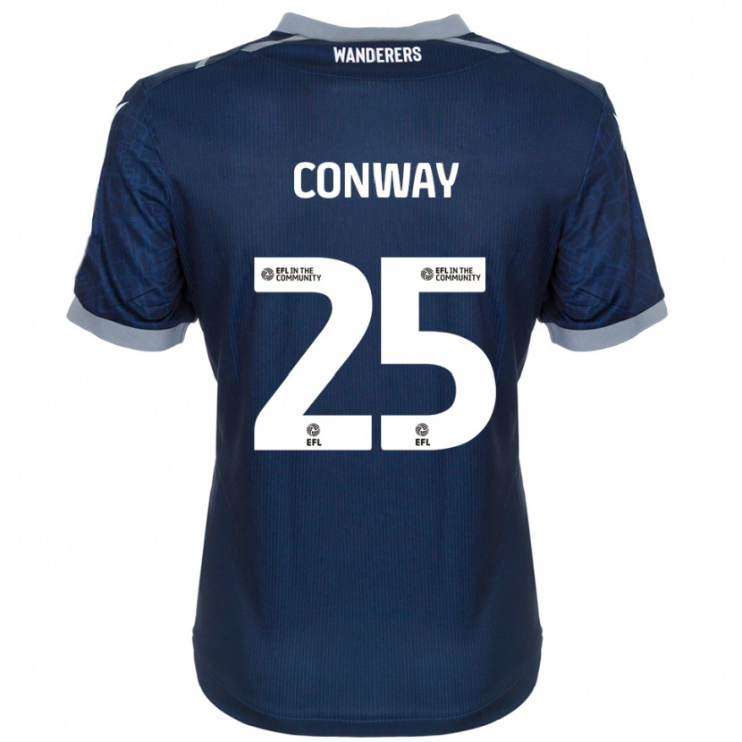 Danxen Donna Maglia Max Conway #25 Blu Navy Grigio Kit Gara Away 2025/26 Maglietta