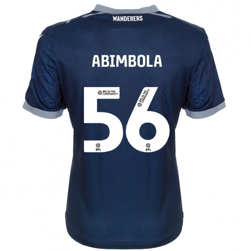 Danxen Donna Maglia David Abimbola #56 Blu Navy Grigio Kit Gara Away 2025/26 Maglietta