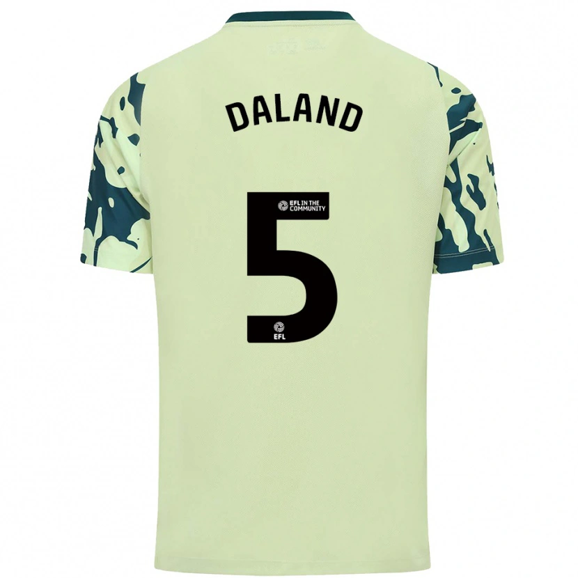 Danxen Donna Maglia Jesper Daland #5 Verde Scuro Kit Gara Away 2025/26 Maglietta