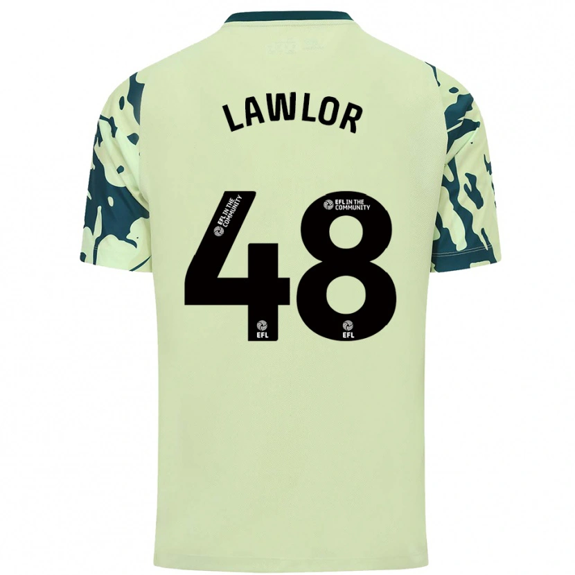 Danxen Donna Maglia Dylan Lawlor #48 Verde Scuro Kit Gara Away 2025/26 Maglietta