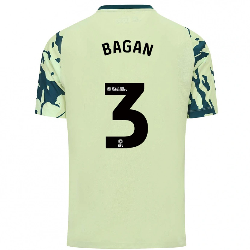 Danxen Donna Maglia Joel Bagan #3 Verde Scuro Kit Gara Away 2025/26 Maglietta