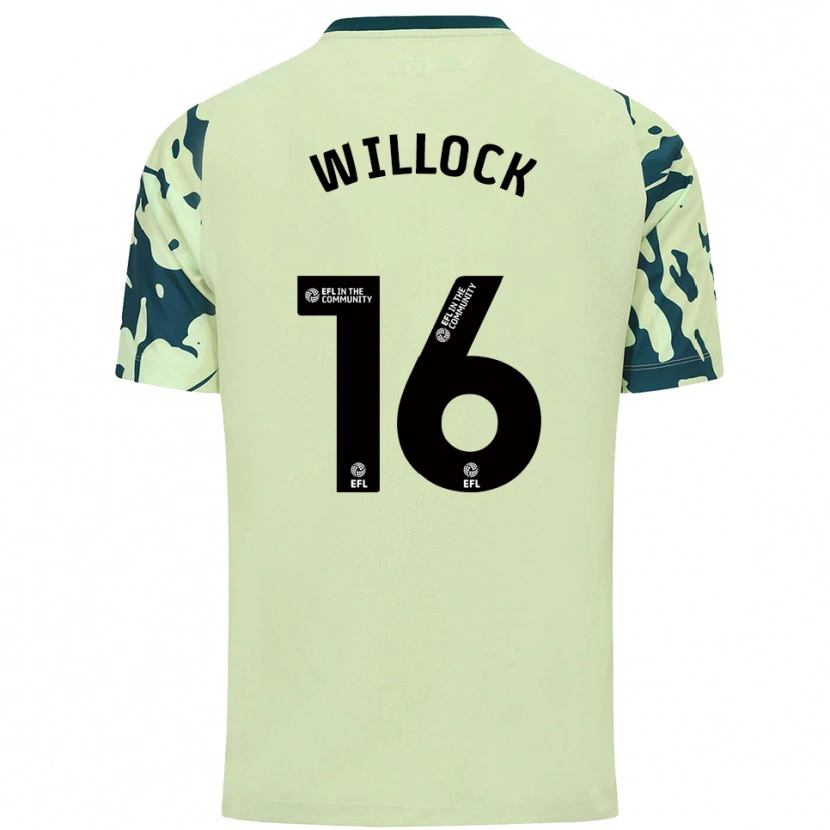 Danxen Donna Maglia Chris Willock #16 Verde Scuro Kit Gara Away 2025/26 Maglietta