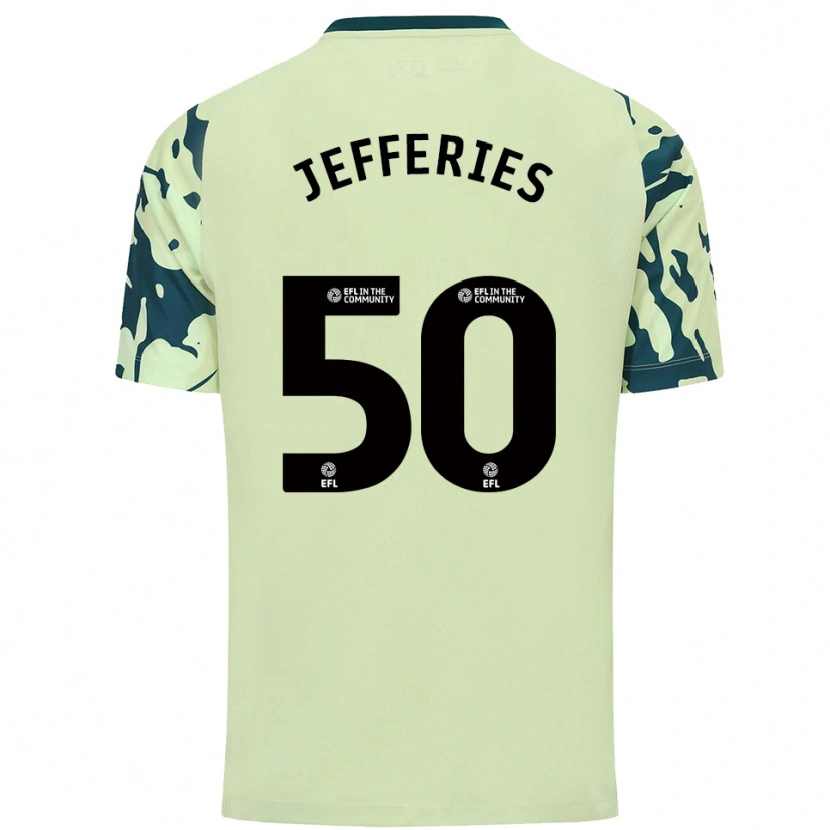 Danxen Donna Maglia Isaac Jefferies #50 Verde Scuro Kit Gara Away 2025/26 Maglietta