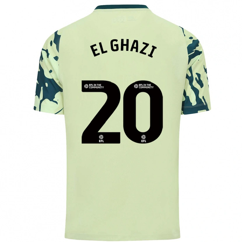 Danxen Donna Maglia Anwar El Ghazi #20 Verde Scuro Kit Gara Away 2025/26 Maglietta