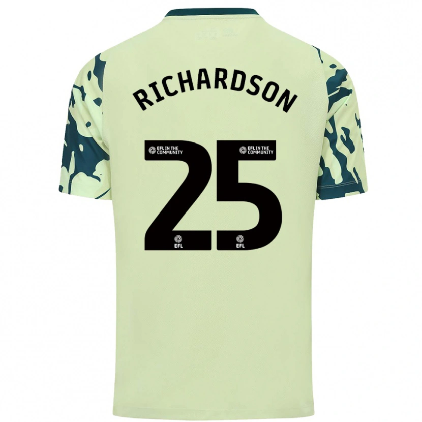Danxen Donna Maglia Tija Richardson #25 Verde Scuro Kit Gara Away 2025/26 Maglietta