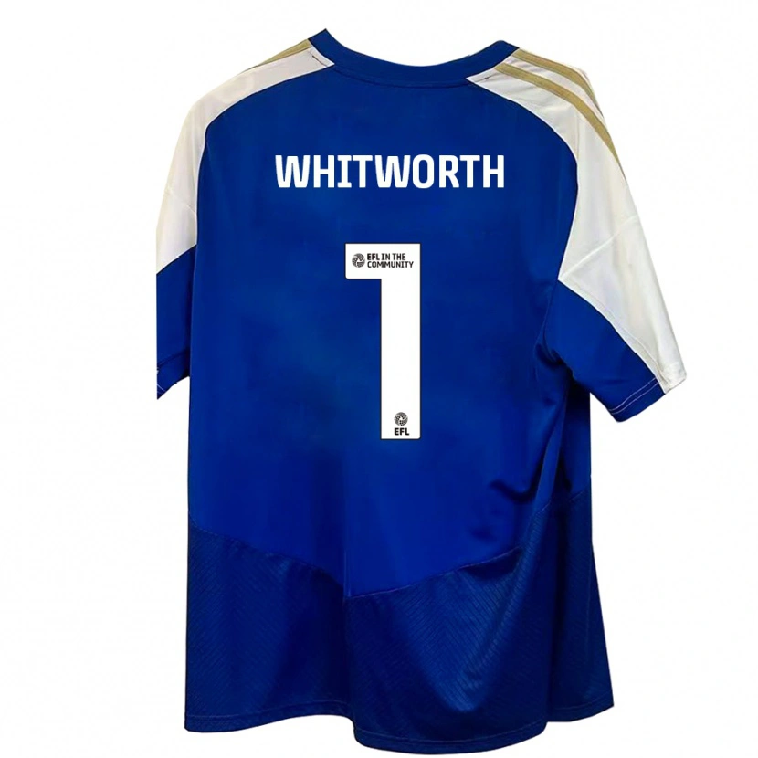 Danxen Donna Maglia Joe Whitworth #1 Blu Bianco Oro Kit Gara Away 2025/26 Maglietta