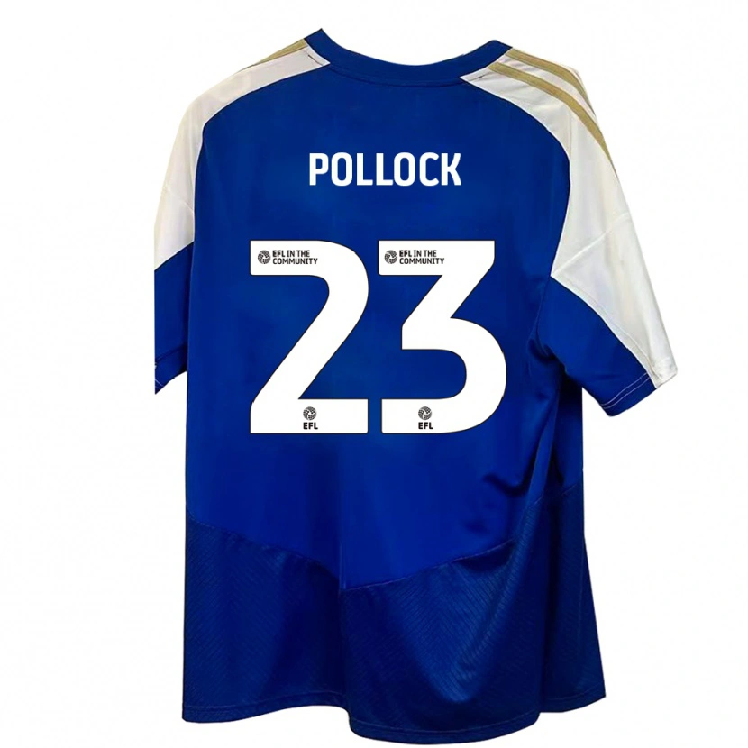 Danxen Donna Maglia Amber Pollock #23 Blu Bianco Oro Kit Gara Away 2025/26 Maglietta