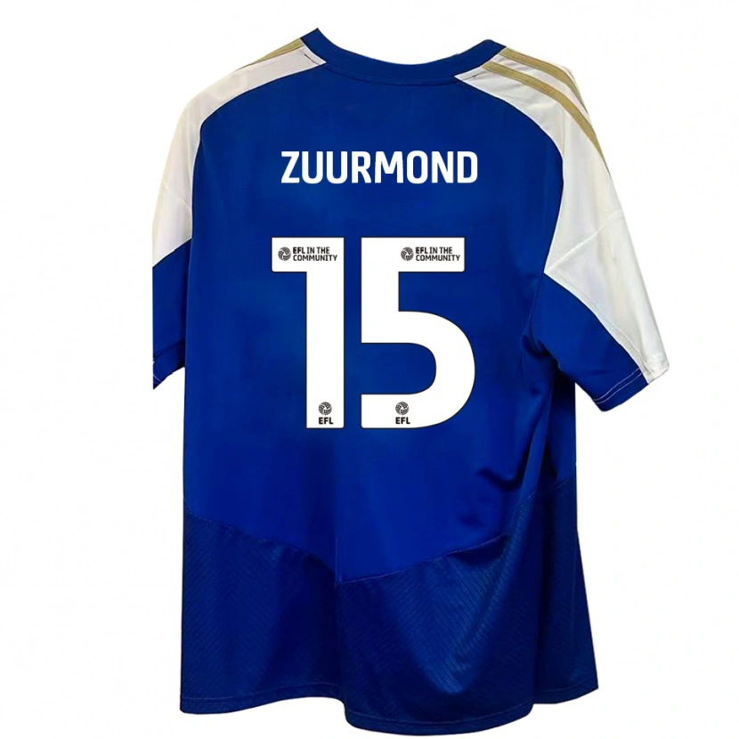 Danxen Donna Maglia Ishbel Zuurmond #15 Blu Bianco Oro Kit Gara Away 2025/26 Maglietta