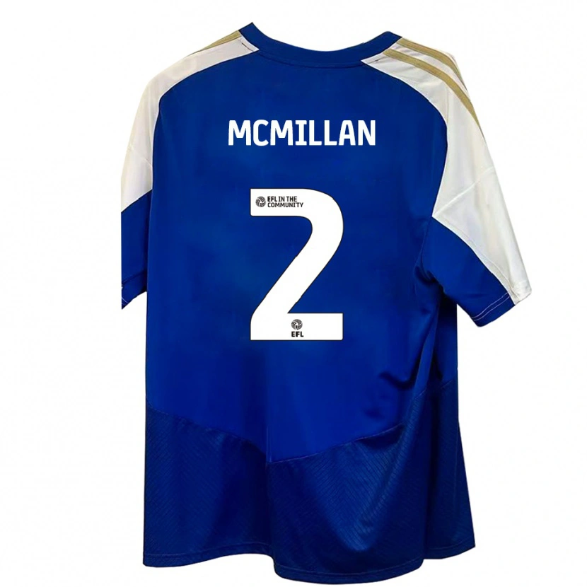 Danxen Donna Maglia Jack Mcmillan #2 Blu Bianco Oro Kit Gara Away 2025/26 Maglietta