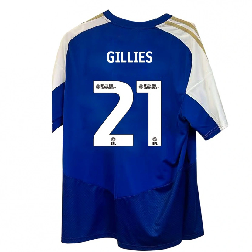 Danxen Donna Maglia Sophie Gillies #21 Blu Bianco Oro Kit Gara Away 2025/26 Maglietta