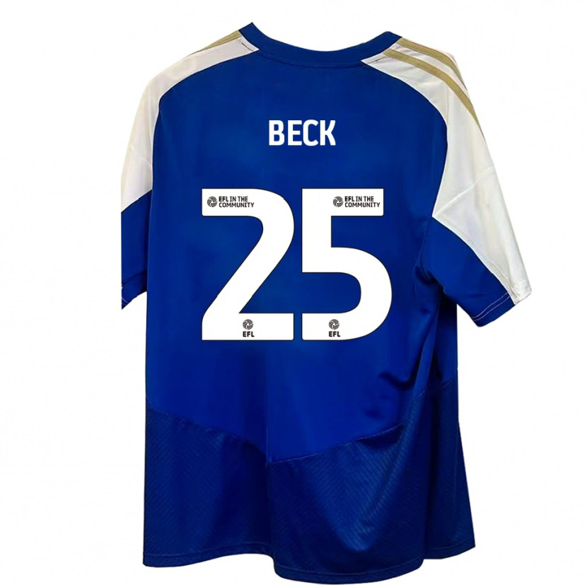 Danxen Donna Maglia Steph Beck #25 Blu Bianco Oro Kit Gara Away 2025/26 Maglietta