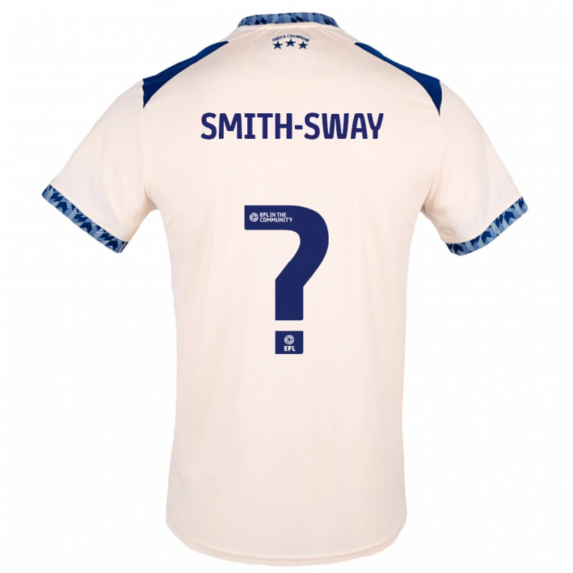 Danxen Donna Maglia Jay Smith-Sway #0 Bianco Sporco Blu Navy Kit Gara Away 2025/26 Maglietta
