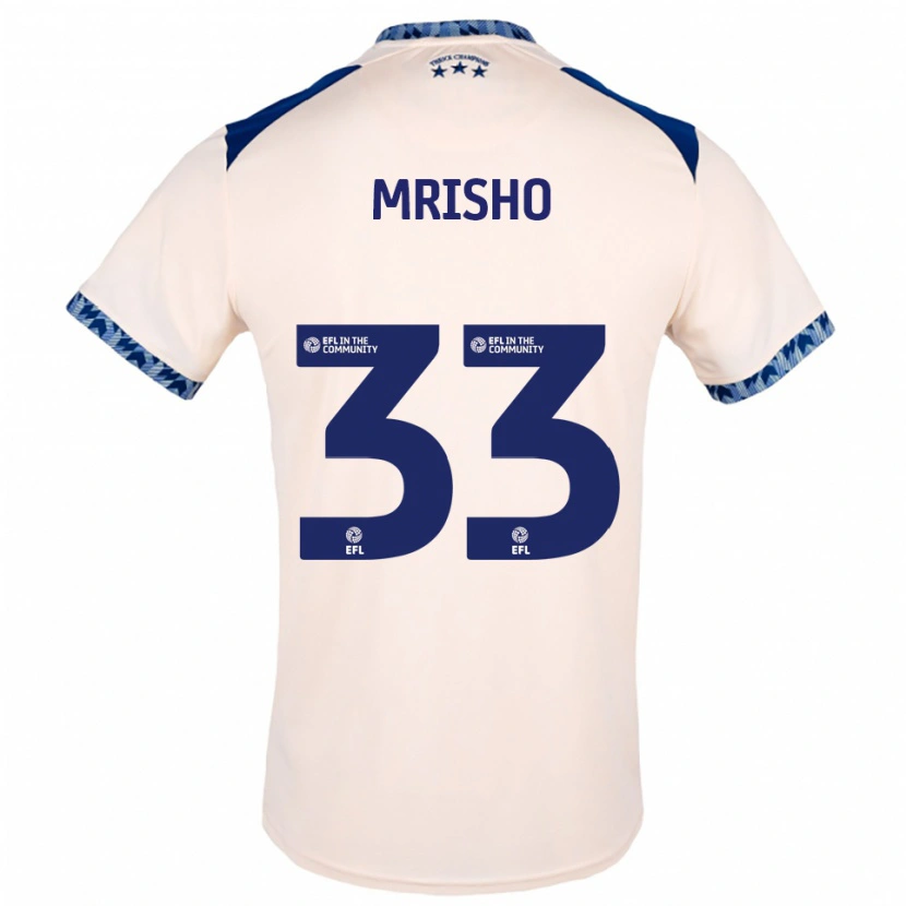 Danxen Donna Maglia Omari Mrisho #33 Bianco Sporco Blu Navy Kit Gara Away 2025/26 Maglietta