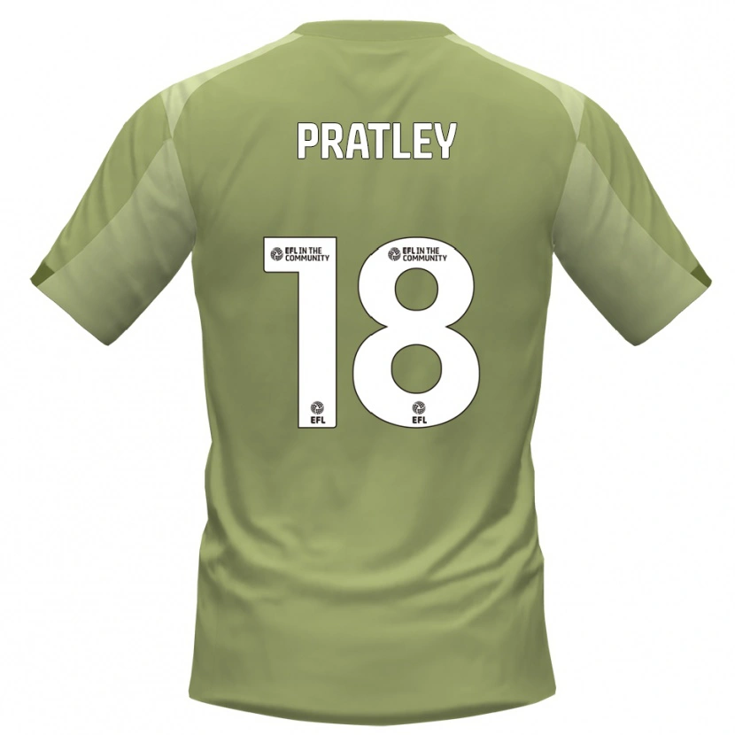 Danxen Donna Maglia Darren Pratley #18 Salvia Champagne Kit Gara Away 2025/26 Maglietta