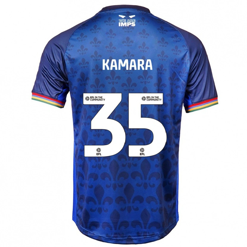 Danxen Donna Maglia Mj Kamara #35 Blu Navy Kit Gara Away 2025/26 Maglietta