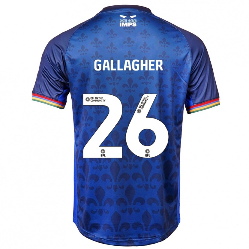 Danxen Donna Maglia Oisín Gallagher #26 Blu Navy Kit Gara Away 2025/26 Maglietta