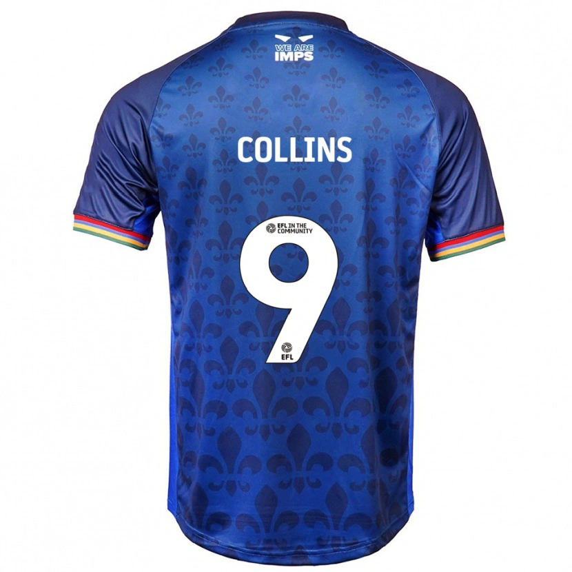 Danxen Donna Maglia James Collins #9 Blu Navy Kit Gara Away 2025/26 Maglietta