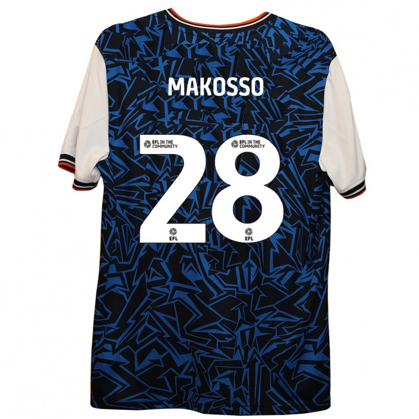 Danxen Donna Maglia Christ Makosso #28 Blu Nero Bianco Kit Gara Away 2025/26 Maglietta