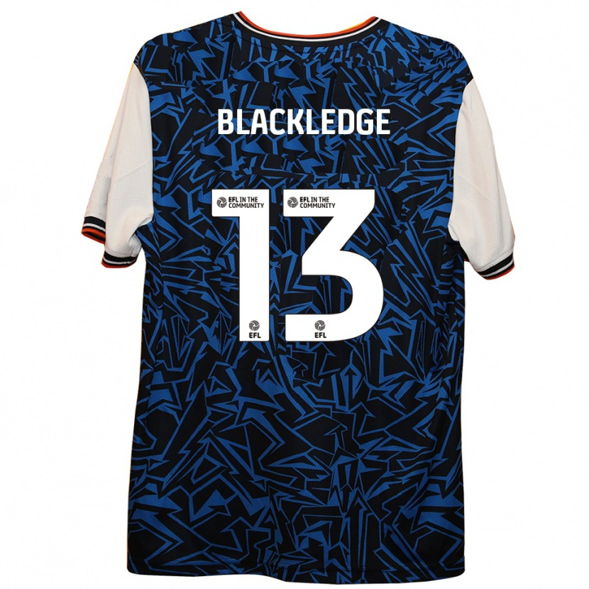 Danxen Donna Maglia Henry Blackledge #13 Blu Nero Bianco Kit Gara Away 2025/26 Maglietta