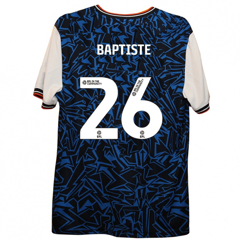 Danxen Donna Maglia Shandon Baptiste #26 Blu Nero Bianco Kit Gara Away 2025/26 Maglietta