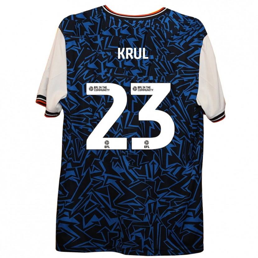 Danxen Donna Maglia Tim Krul #23 Blu Nero Bianco Kit Gara Away 2025/26 Maglietta