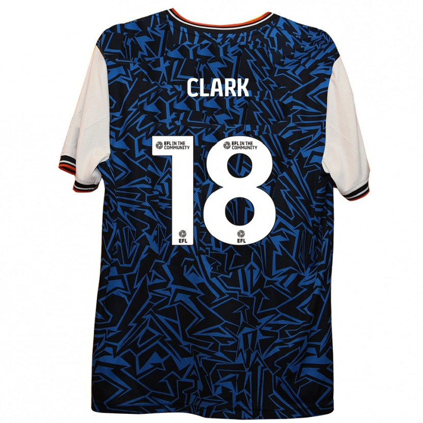 Danxen Donna Maglia Jordan Clark #18 Blu Nero Bianco Kit Gara Away 2025/26 Maglietta