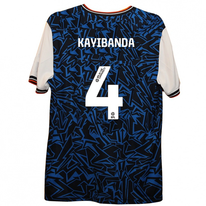 Danxen Donna Maglia Claude Kayibanda #4 Blu Nero Bianco Kit Gara Away 2025/26 Maglietta