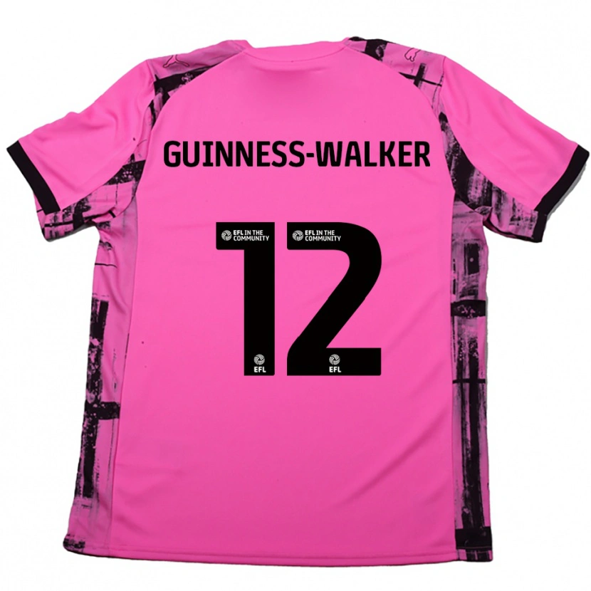 Danxen Donna Maglia Nesta Guinness-Walker #12 Rosso Rosa Nero Kit Gara Away 2025/26 Maglietta