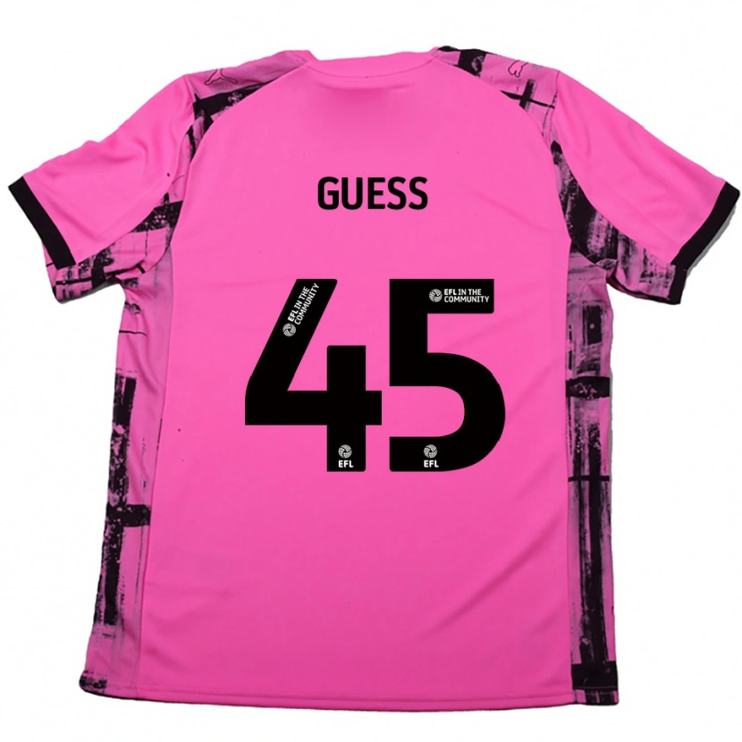Danxen Donna Maglia Harry Guess #45 Rosso Rosa Nero Kit Gara Away 2025/26 Maglietta