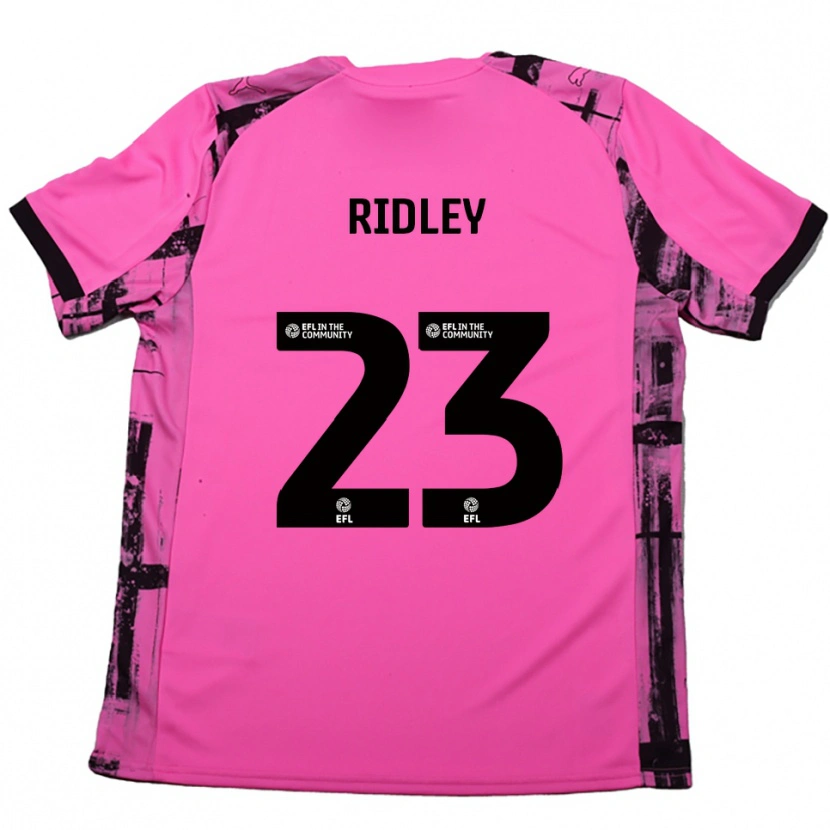 Danxen Donna Maglia Paige Ridley #23 Rosso Rosa Nero Kit Gara Away 2025/26 Maglietta