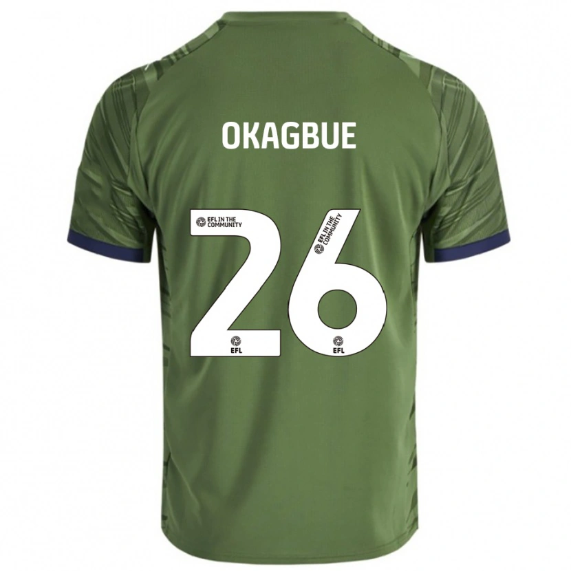 Danxen Donna Maglia David Okagbue #26 Verde Bianco Kit Gara Away 2025/26 Maglietta