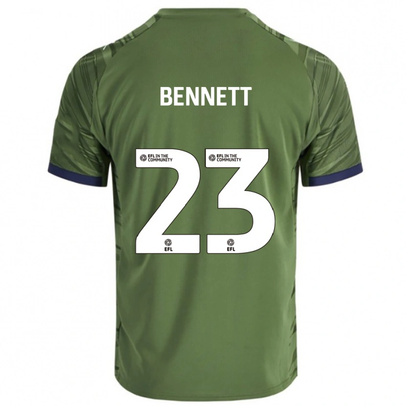 Danxen Donna Maglia Renai Bennett #23 Verde Bianco Kit Gara Away 2025/26 Maglietta