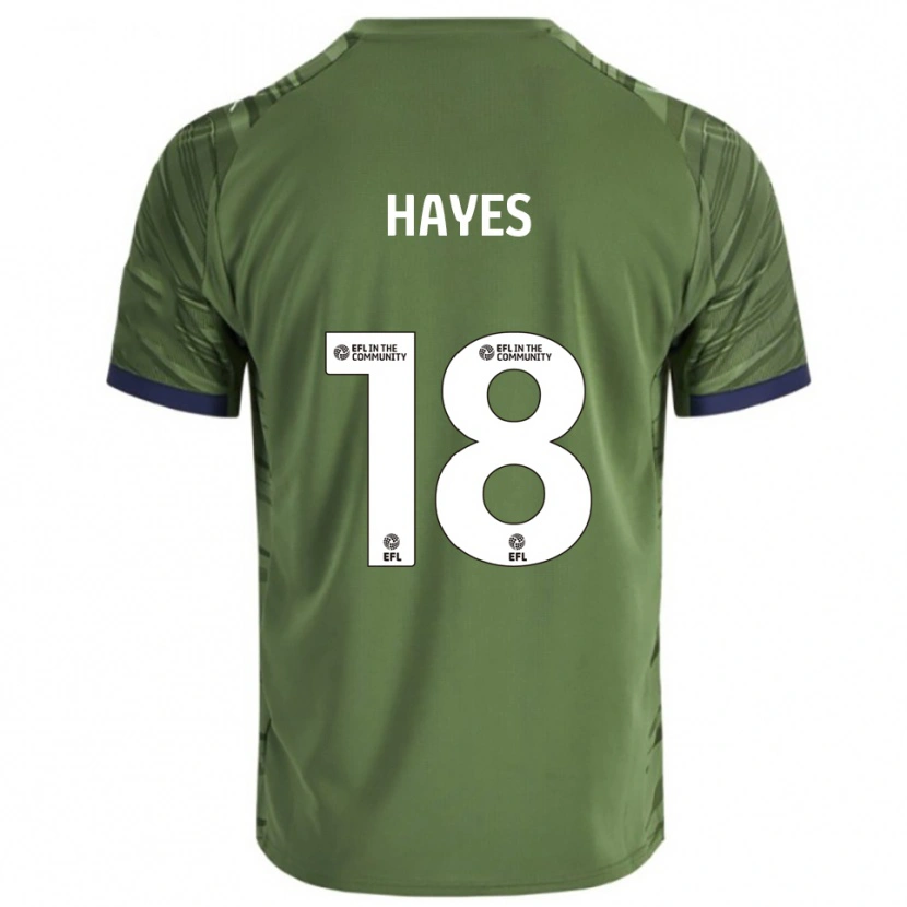 Danxen Donna Maglia Cian Hayes #18 Verde Bianco Kit Gara Away 2025/26 Maglietta
