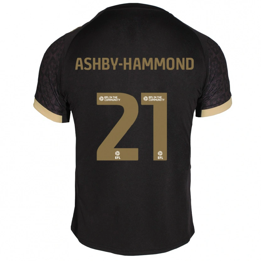 Danxen Donna Maglia Luca Ashby-Hammond #21 Nero Oro Kit Gara Away 2025/26 Maglietta