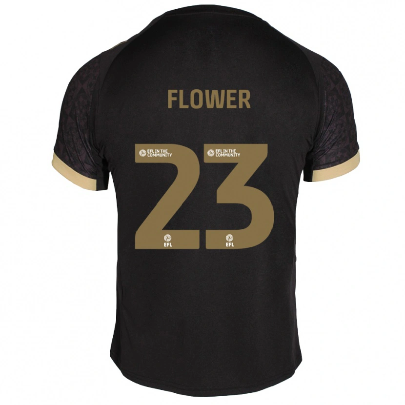 Danxen Donna Maglia Jack Flower #23 Nero Oro Kit Gara Away 2025/26 Maglietta