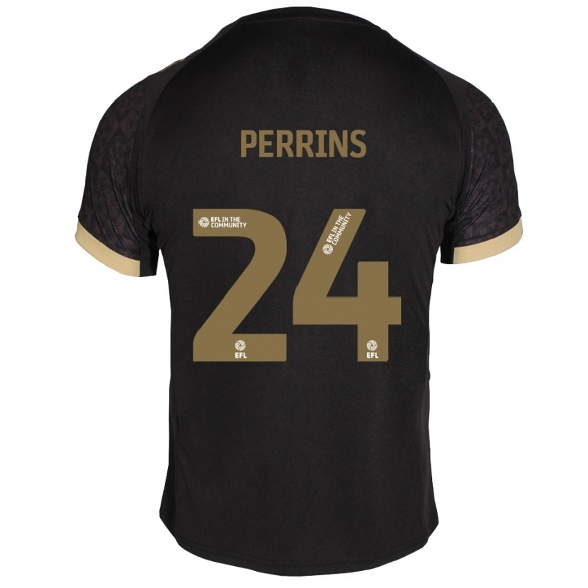 Danxen Donna Maglia Grace Perrins #24 Nero Oro Kit Gara Away 2025/26 Maglietta