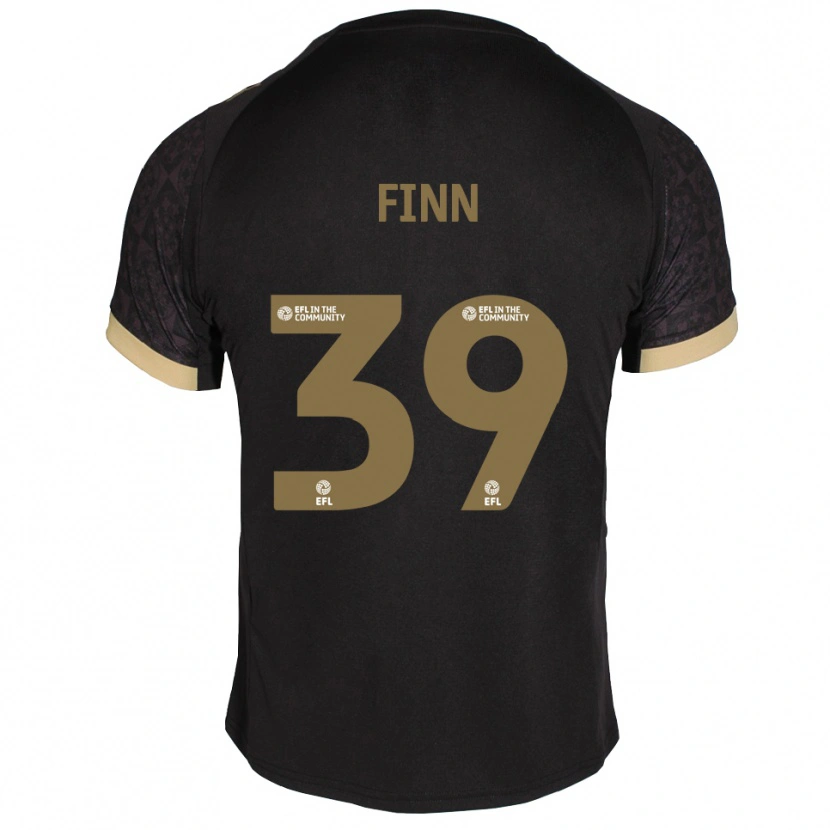 Danxen Donna Maglia Tegan Finn #39 Nero Oro Kit Gara Away 2025/26 Maglietta