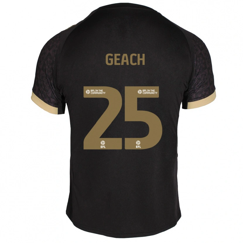 Danxen Donna Maglia Jessica Geach #25 Nero Oro Kit Gara Away 2025/26 Maglietta