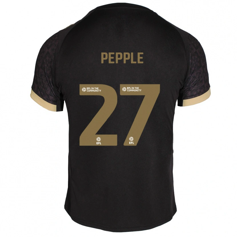 Danxen Donna Maglia Aribim Pepple #27 Nero Oro Kit Gara Away 2025/26 Maglietta