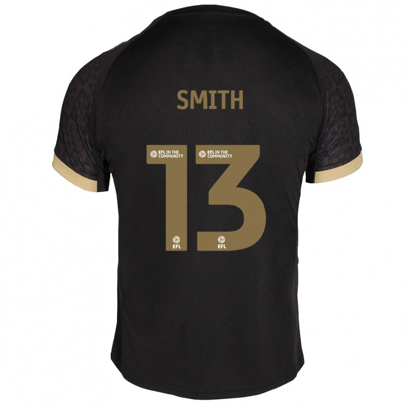 Danxen Donna Maglia Grace Smith #13 Nero Oro Kit Gara Away 2025/26 Maglietta