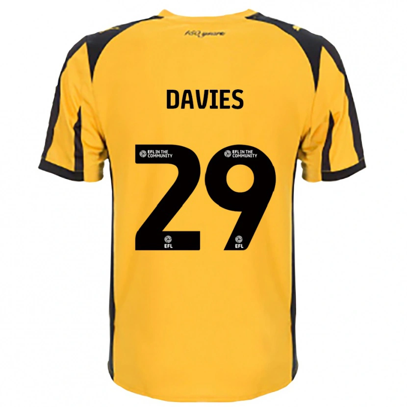 Danxen Donna Maglia Arron Davies #29 Arancione Nero Kit Gara Away 2025/26 Maglietta