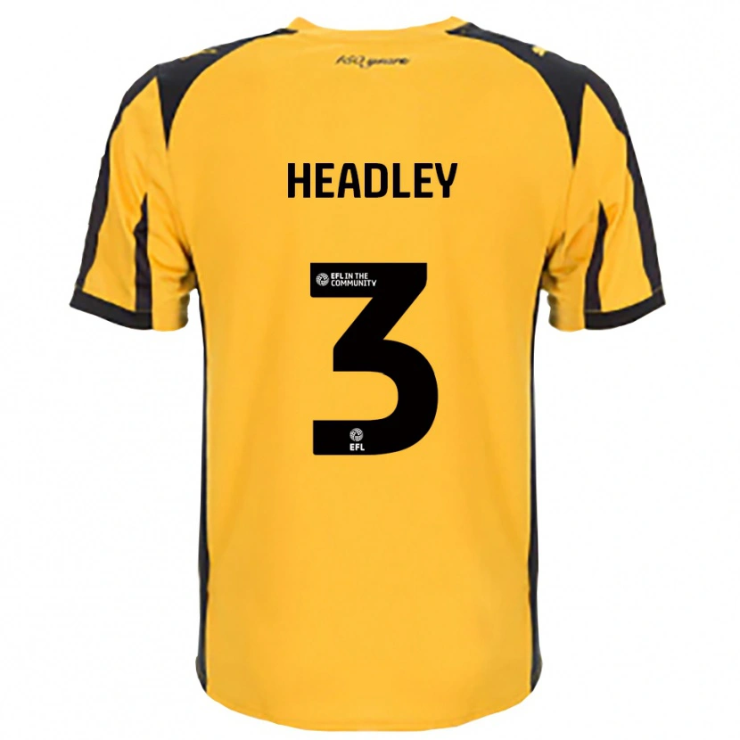 Danxen Donna Maglia Jaheim Headley #3 Arancione Nero Kit Gara Away 2025/26 Maglietta