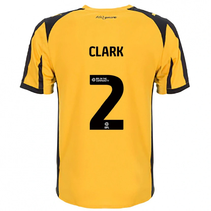 Danxen Donna Maglia Mitch Clark #2 Arancione Nero Kit Gara Away 2025/26 Maglietta