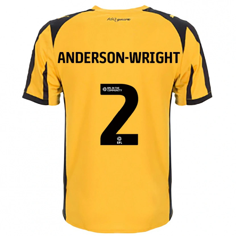 Danxen Donna Maglia Daisy Anderson-Wright #2 Arancione Nero Kit Gara Away 2025/26 Maglietta