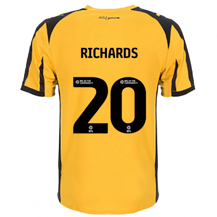Danxen Donna Maglia Rico Richards #20 Arancione Nero Kit Gara Away 2025/26 Maglietta
