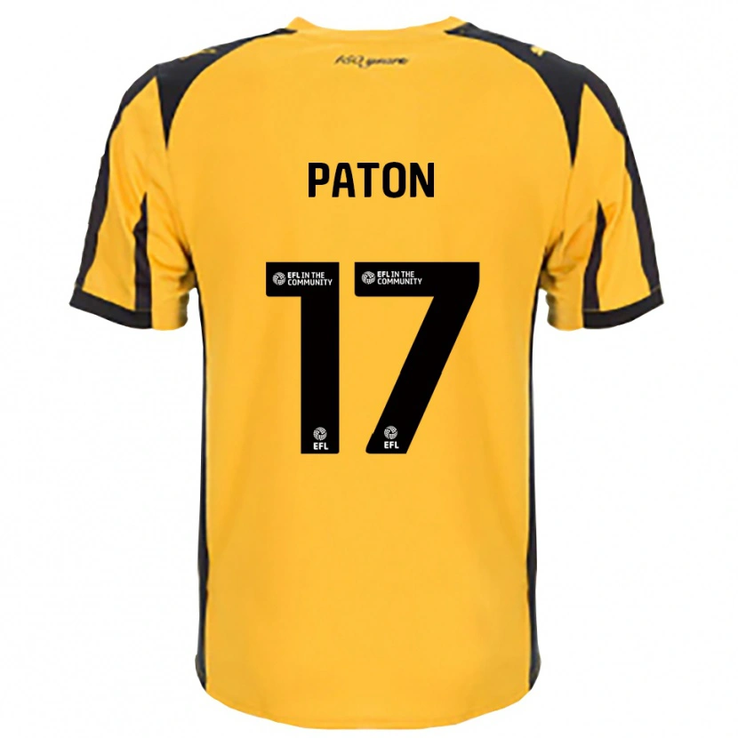 Danxen Donna Maglia Ruari Paton #17 Arancione Nero Kit Gara Away 2025/26 Maglietta