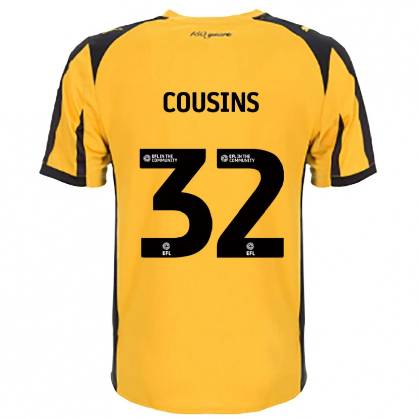 Danxen Donna Maglia Logan Cousins #32 Arancione Nero Kit Gara Away 2025/26 Maglietta