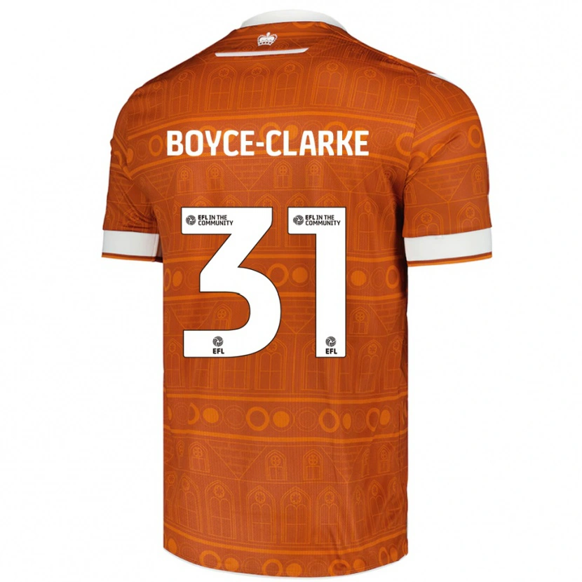 Danxen Donna Maglia Coniah Boyce-Clarke #31 Arancione Bianco Kit Gara Away 2025/26 Maglietta