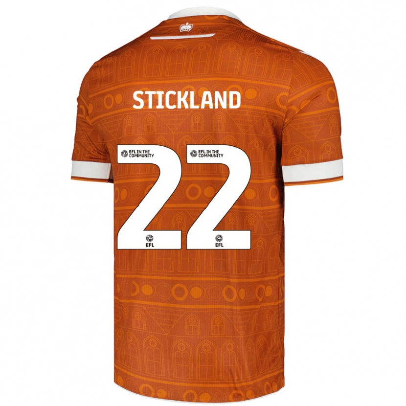 Danxen Donna Maglia Michael Stickland #22 Arancione Bianco Kit Gara Away 2025/26 Maglietta